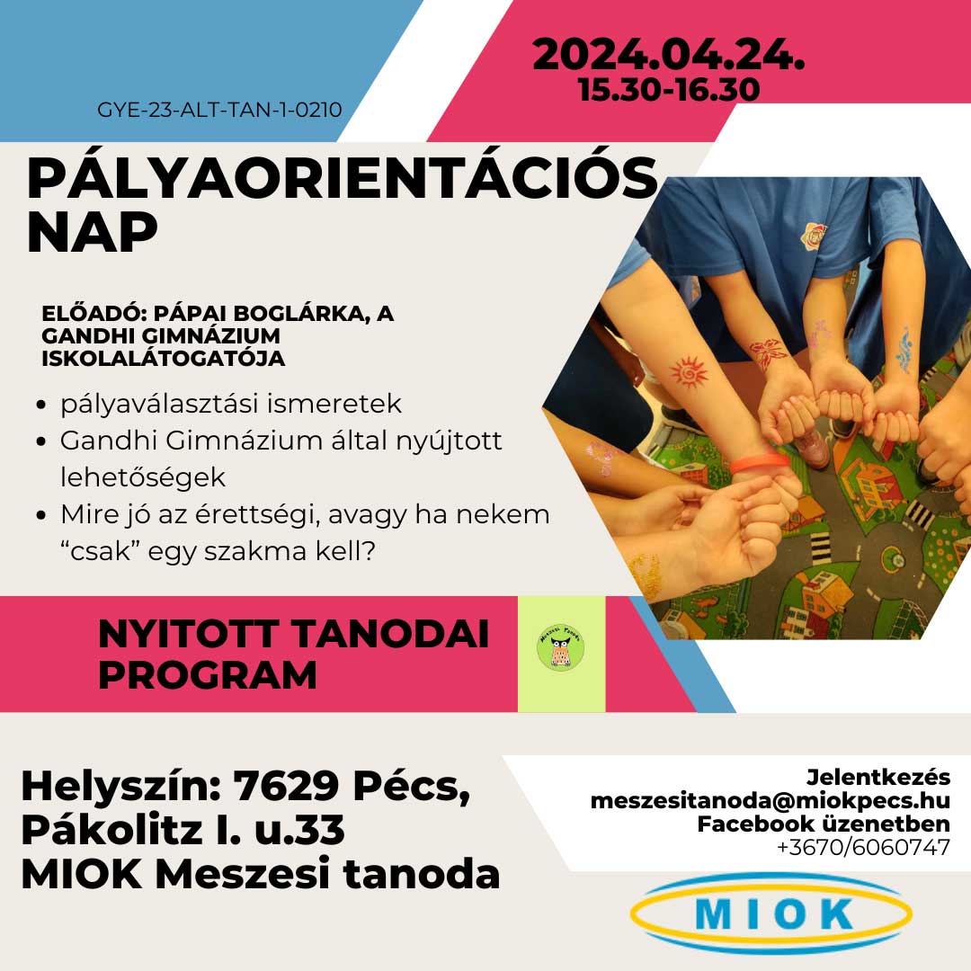 P&Aacute;LYAORIENT&Aacute;CI&Oacute;S NAP - MIOK Alap&iacute;tv&aacute;ny P&eacute;cs 